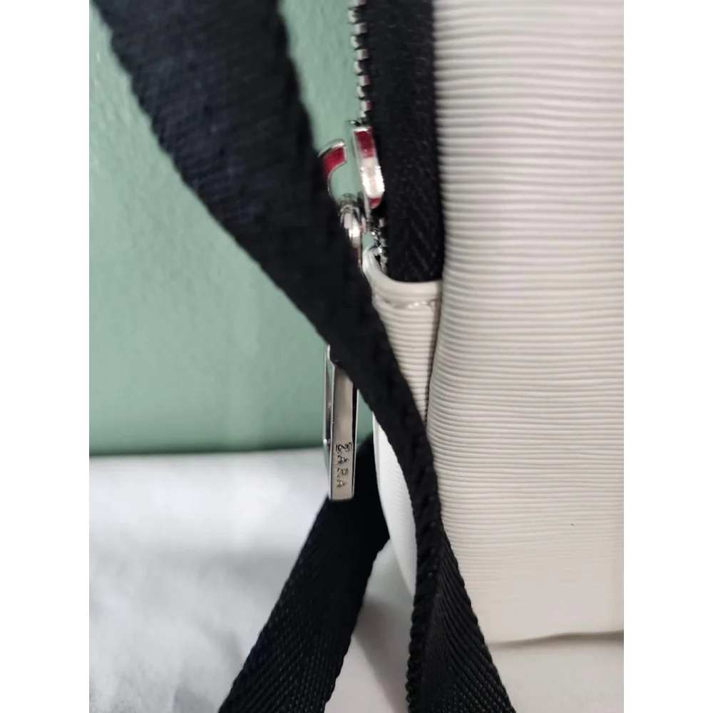 Women's ZARA White Crossbody Bag with Black Strap